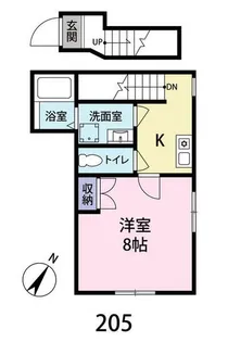 東京都町田市旭町1【アパート】の間取り