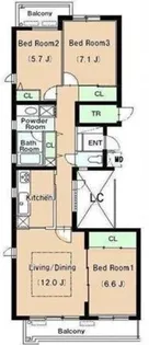 リュゼ経堂【1階】の間取り