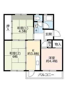 UR男山【3階】の間取り