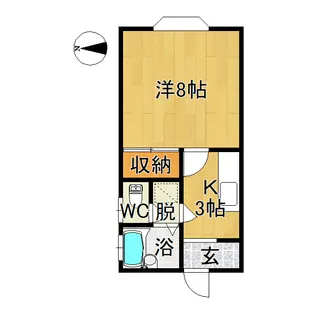 イーストキャッスル【1階】の間取り