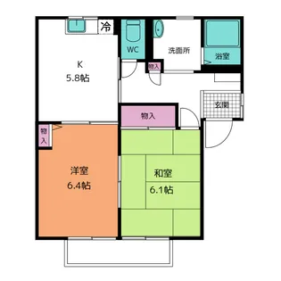 カーサ・ベラ【2階】の間取り