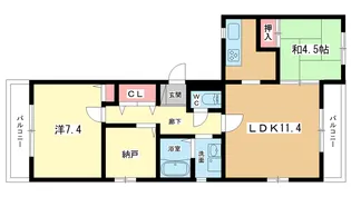 大阪府豊中市本町1【マンション】の間取り