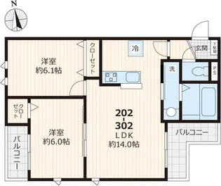 Bell Gracia【2階】の間取り