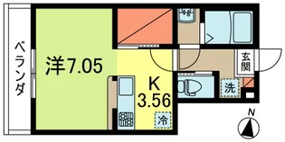 サットンプレイス・椿原【2階】の間取り