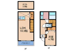 大阪府大阪市東淀川区淡路4【一戸建】の間取り