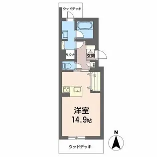 アルフラット大国【1階】の間取り