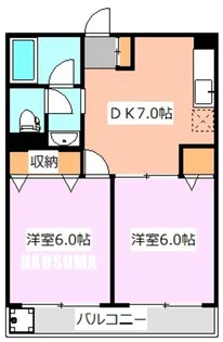 イカリハイツ【2階】の間取り
