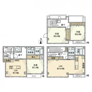 東京都品川区豊町6【一戸建】の間取り