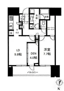 赤坂タワーレジデンスTop of the Hill【17階】の間取り