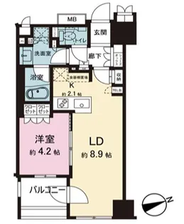 サンメゾン目白高田【7階】の間取り