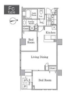 レジディア西小山【3階】の間取り