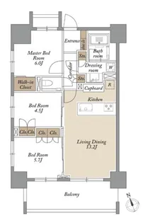 ライトテラス新宿御苑【6階】の間取り