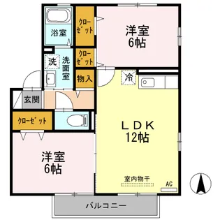 東京都日野市新町4【アパート】の間取り