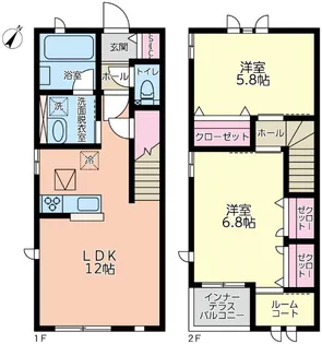 神奈川県横浜市栄区鍛冶ケ谷1【一戸建】の間取り