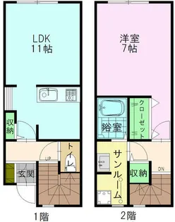 アンヌール88【1階】の間取り