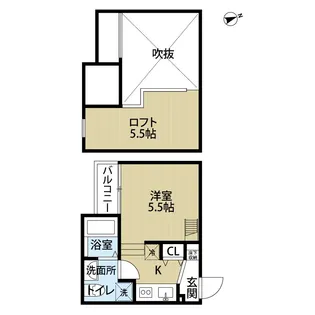 フェリオ北清水【2階】の間取り