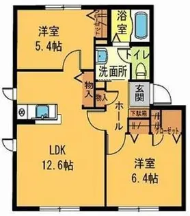 グランバリエB【2階】の間取り