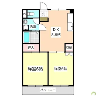 プレジデントハイツ新浜【2階】の間取り