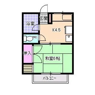ハイム石原【2階】の間取り