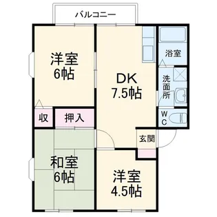 サニーキャッスル【2階】の間取り
