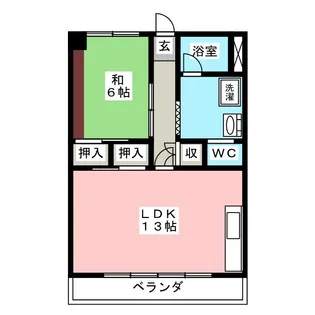 宮尾ハイツ【4階】の間取り