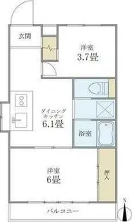 カーサグリーンプラザ【1階】の間取り