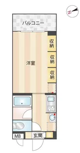 RJR大橋東【4階】の間取り
