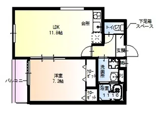 フジパレス月出町【3階】の間取り