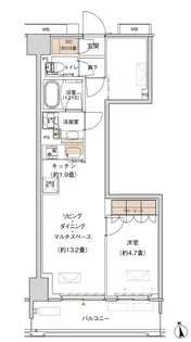 プライムネクサス大森北【3階】の間取り