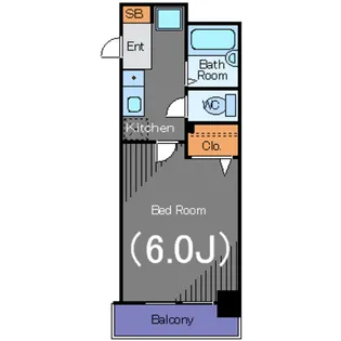 スカイコート日本橋浜町【7階】の間取り