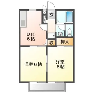 ビーライン多治米【2階】の間取り