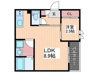 PensionJuly桜尾【3階】の間取り