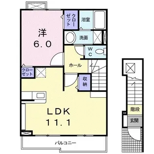 メゾン コリーヌI【2階】の間取り