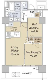 シティハウス巣鴨【8階】の間取り