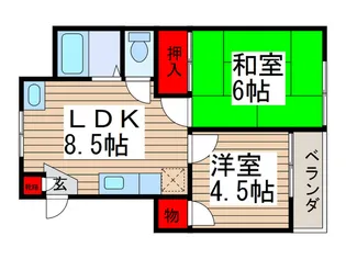 パ-クコ-ト萩【2階】の間取り