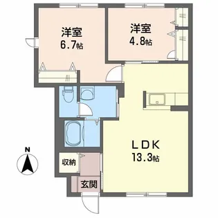 シャーメゾンK C棟【1階】の間取り