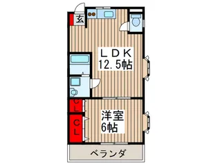 ヴェルドミ-ル小峰【2階】の間取り