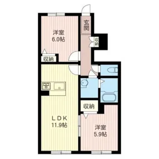 メゾン ド リュビ A棟【1階】の間取り