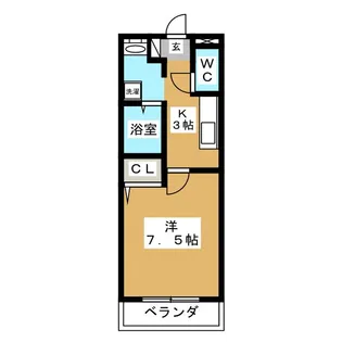 カーササンシャイン【2階】の間取り