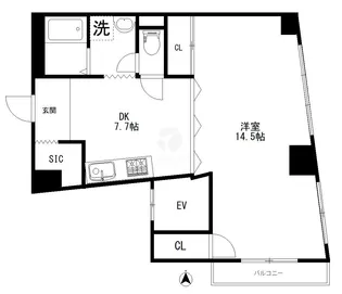 コーポ松原【4階】の間取り
