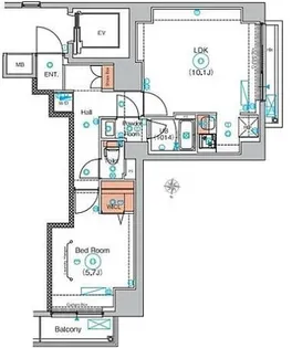 エストゥルース浅草【8階】の間取り