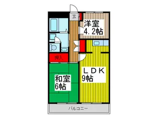 タナベハイツ【4階】の間取り
