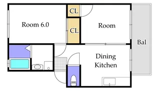 アビタシオン青江【1階】の間取り