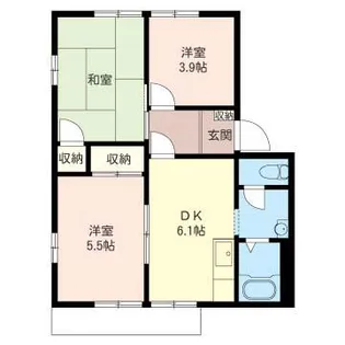 ドミールリンA号棟【1階】の間取り