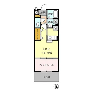 フリージア砺波【1階】の間取り