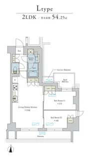 Brillia ist 池尻大橋【7階】の間取り