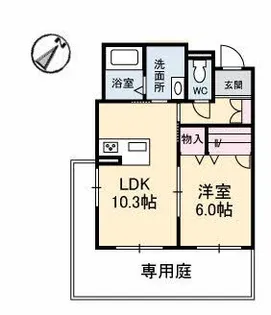 シャーメゾン三条【1階】の間取り