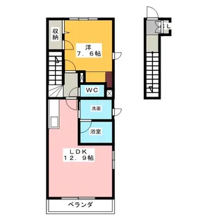 プレーヌ鳥居通【2階】の間取り