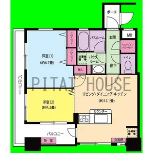 ロワール横濱関内【8階】の間取り