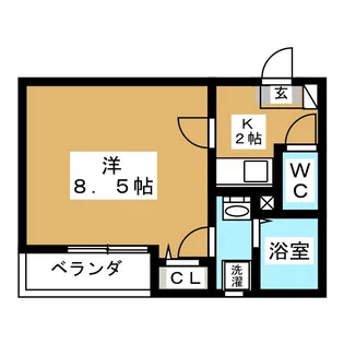 サンシティー町北【2階】の間取り